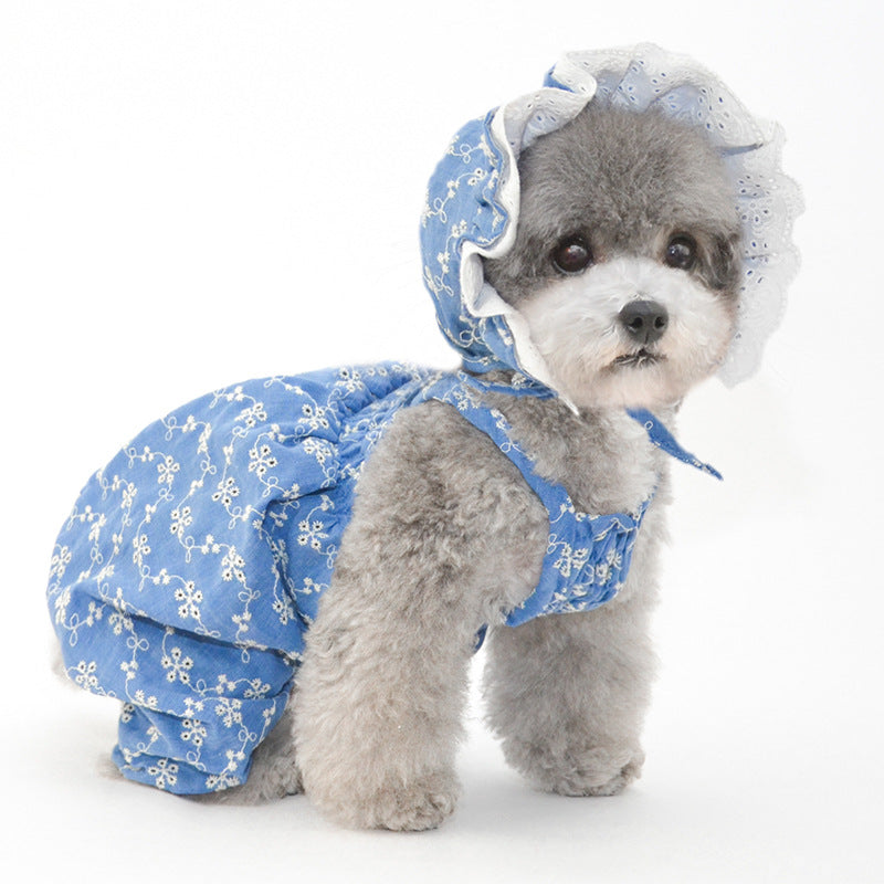 Ensemble de chapeaux mignons pour animaux de compagnie - Bleu/Blanc/Jaune