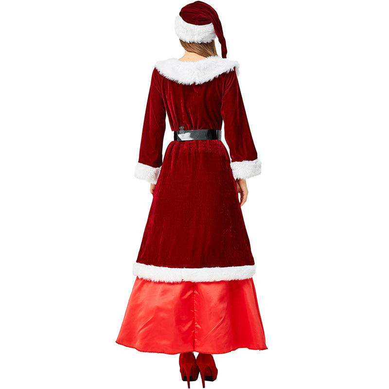 Costume rouge vin pour la veille de Noël