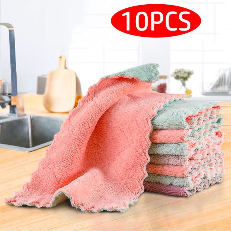 10PCS Microfiber Kitchen Cleaning Towels - Cake Pops Parties
