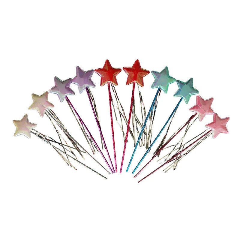 10pcs Star Magic Wand Fairy Wands Set - Cake Pops Parties