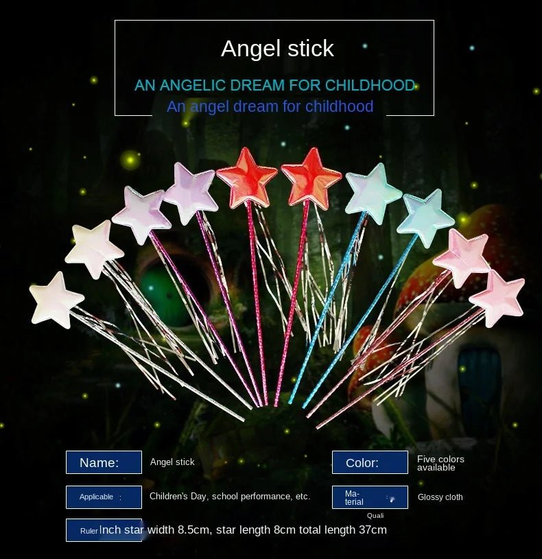 10pcs Star Magic Wand Fairy Wands Set - Cake Pops Parties