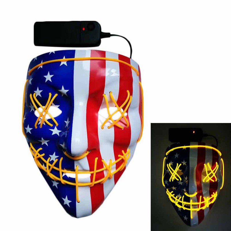 Masque lumineux à LED pour Halloween