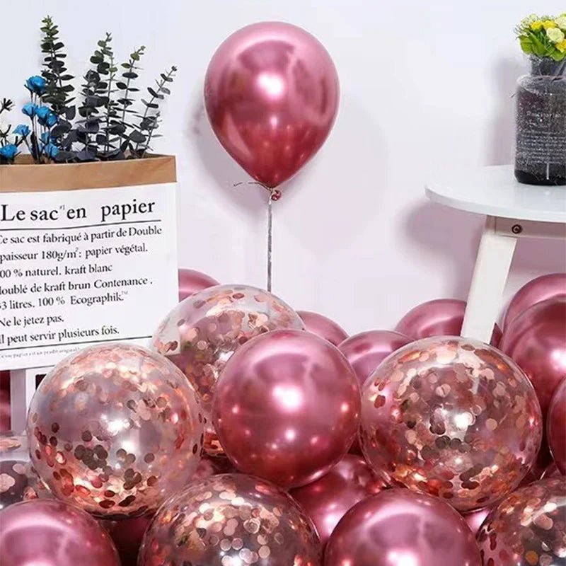 12inch Metallic Confetti Latex Balloons - Cake Pops Parties