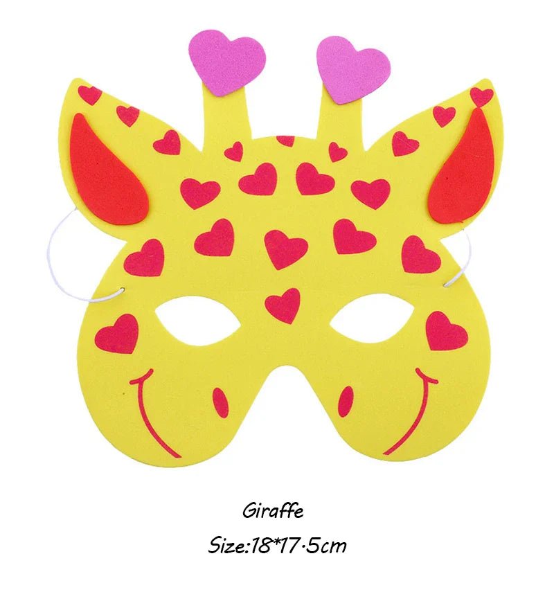 12pcs Jungle Safari Animal Foam Masks Set - Cake Pops Parties