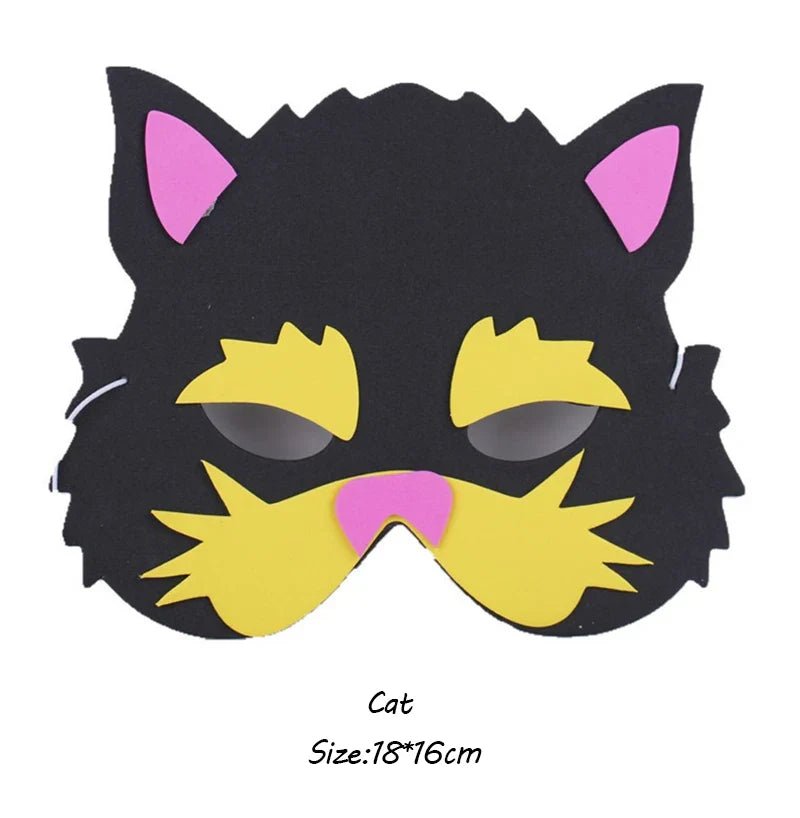 12pcs Jungle Safari Animal Foam Masks Set - Cake Pops Parties