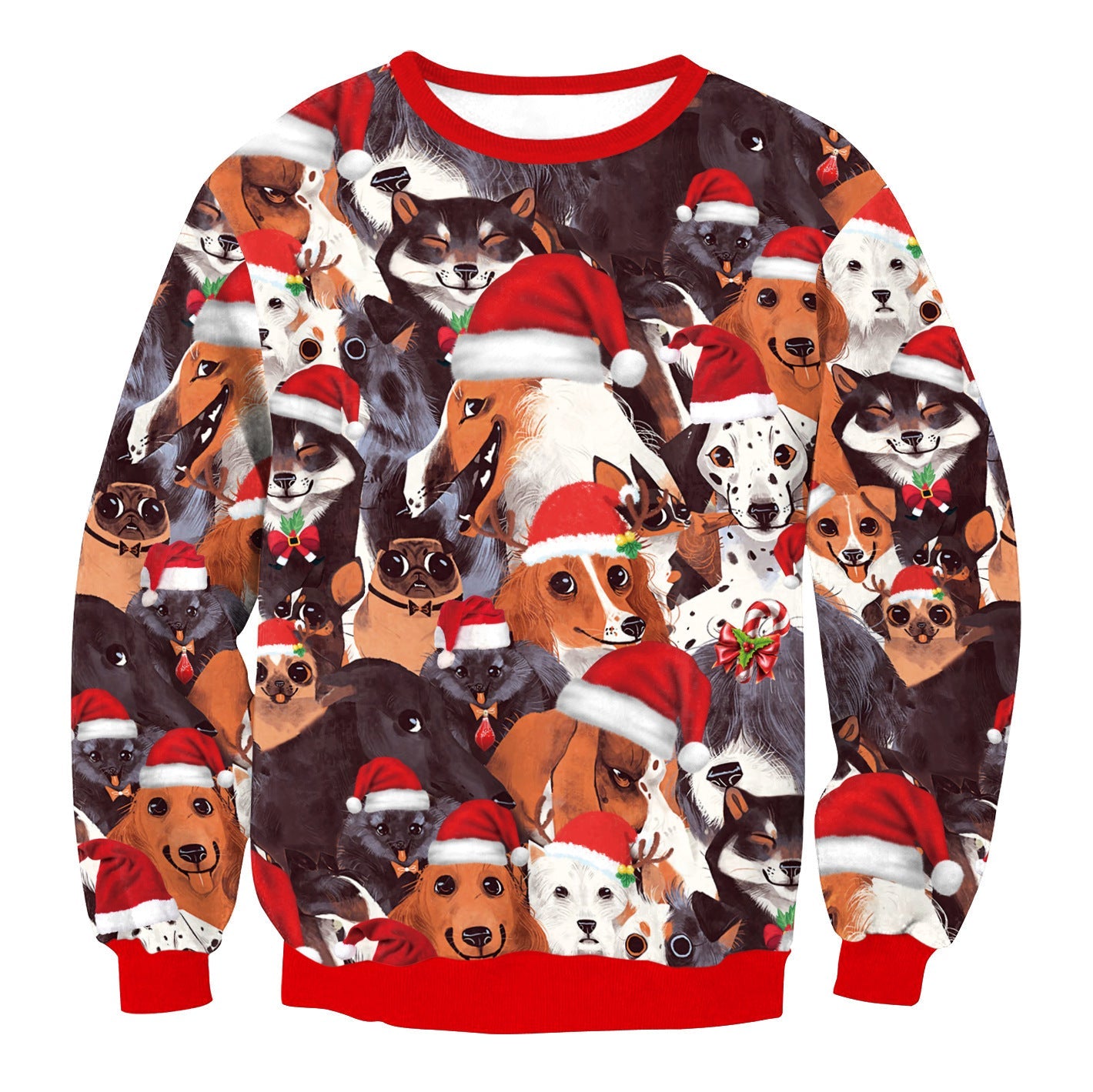Festive Round Neck Christmas Sweater