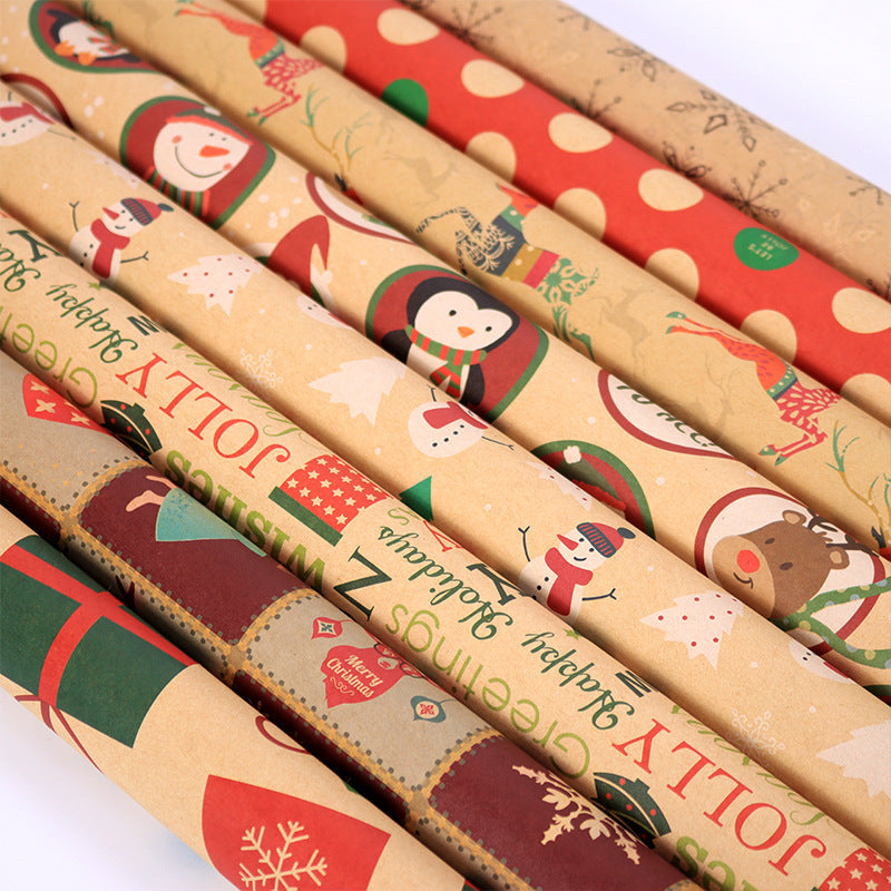 Emballage cadeau en papier kraft vintage