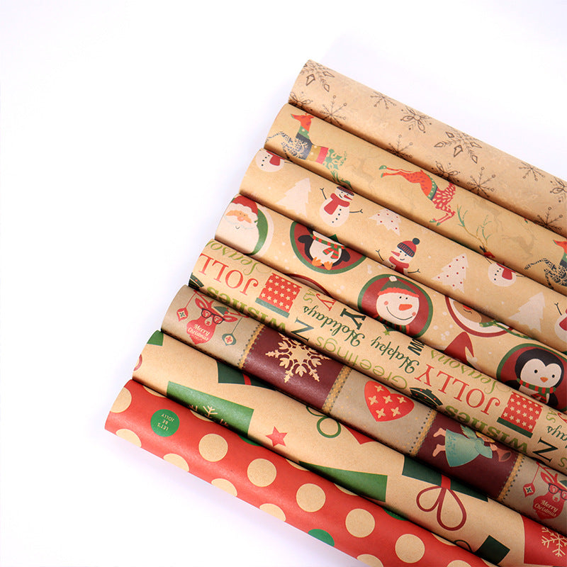 Emballage cadeau en papier kraft vintage