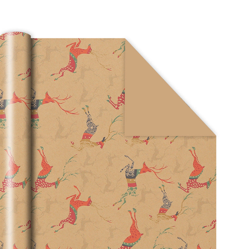 Emballage cadeau en papier kraft vintage