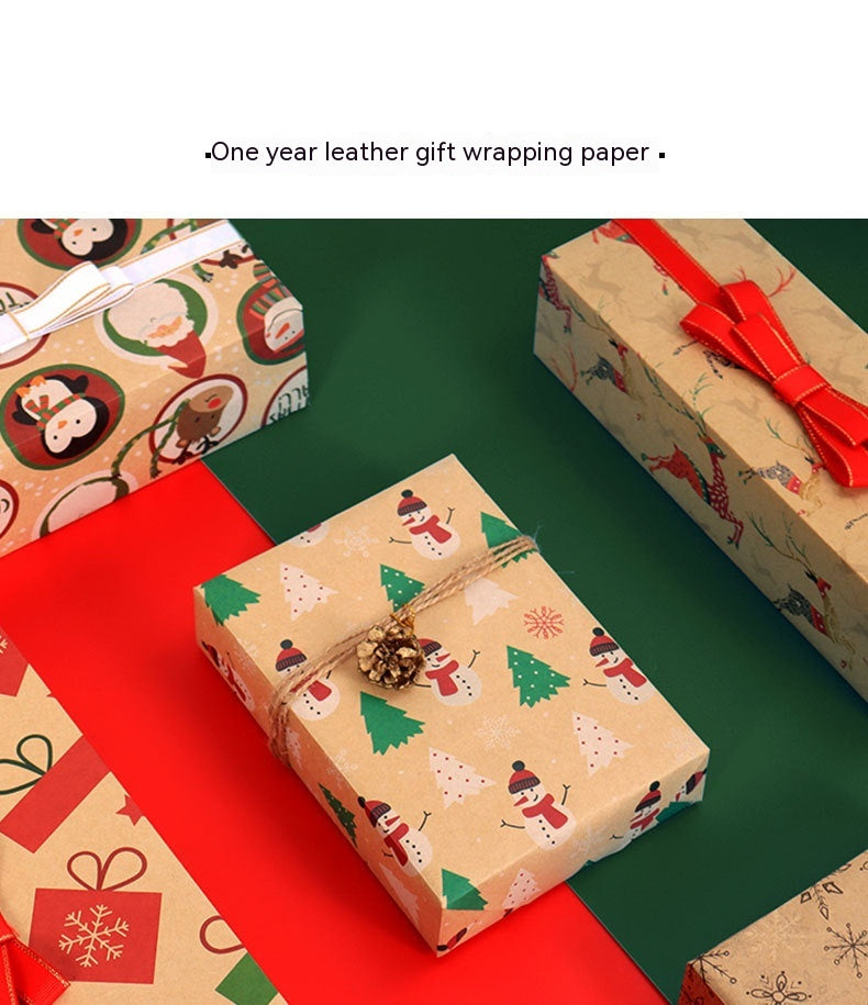 Emballage cadeau en papier kraft vintage