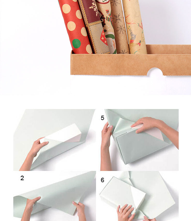Emballage cadeau en papier kraft vintage