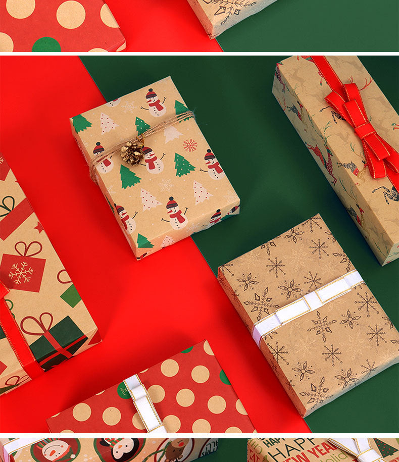 Emballage cadeau en papier kraft vintage