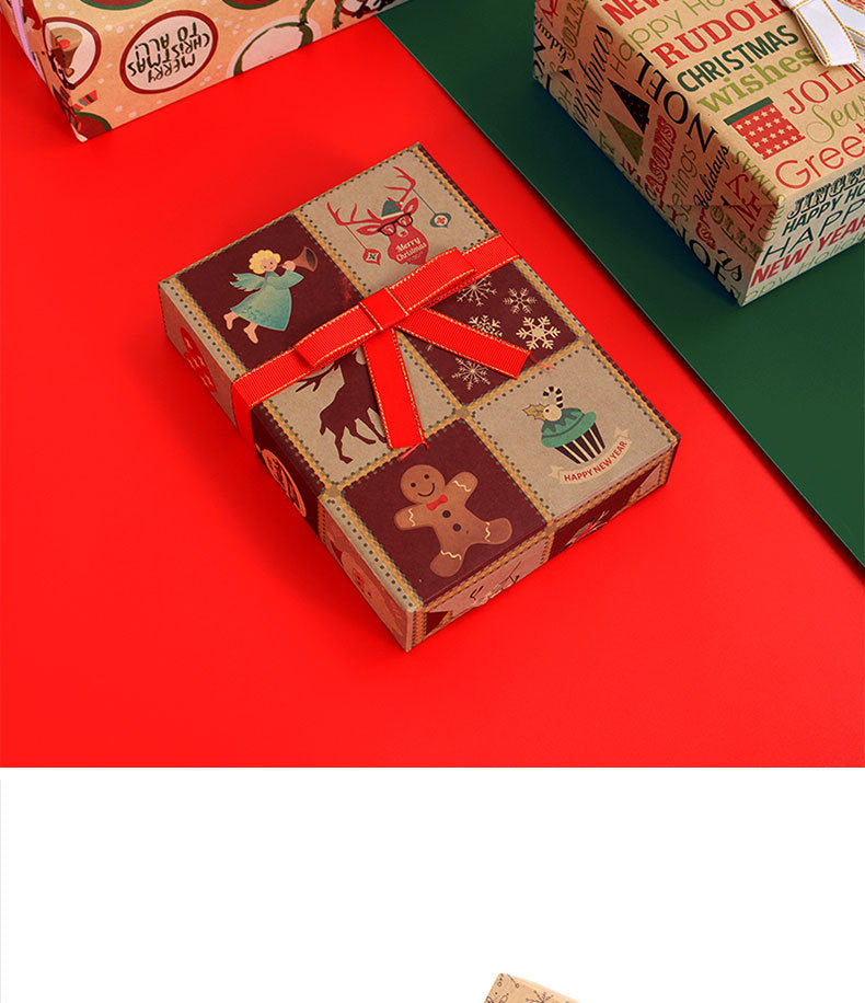 Emballage cadeau en papier kraft vintage