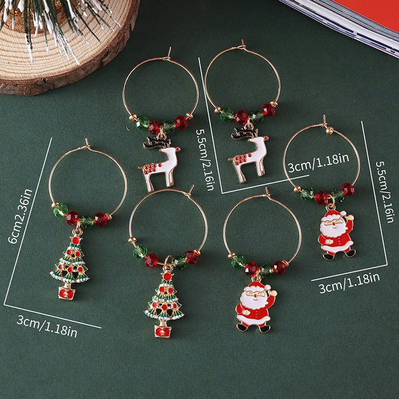 Ensemble de boucles d'oreilles festives de Noël
