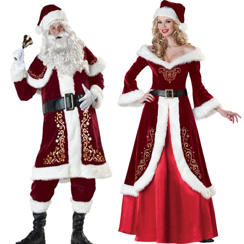 Ensemble de costumes pour couple de Père Noël