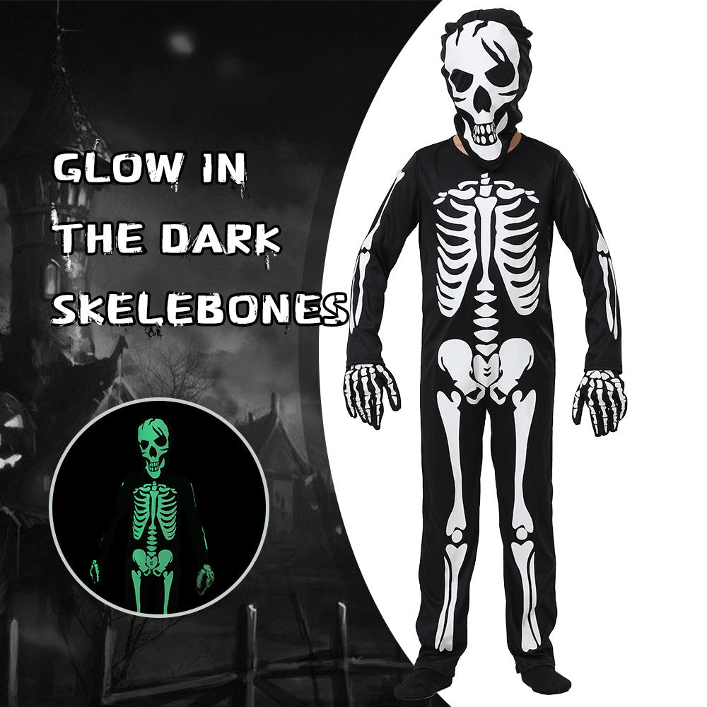 Costume d'Halloween squelette lumineux