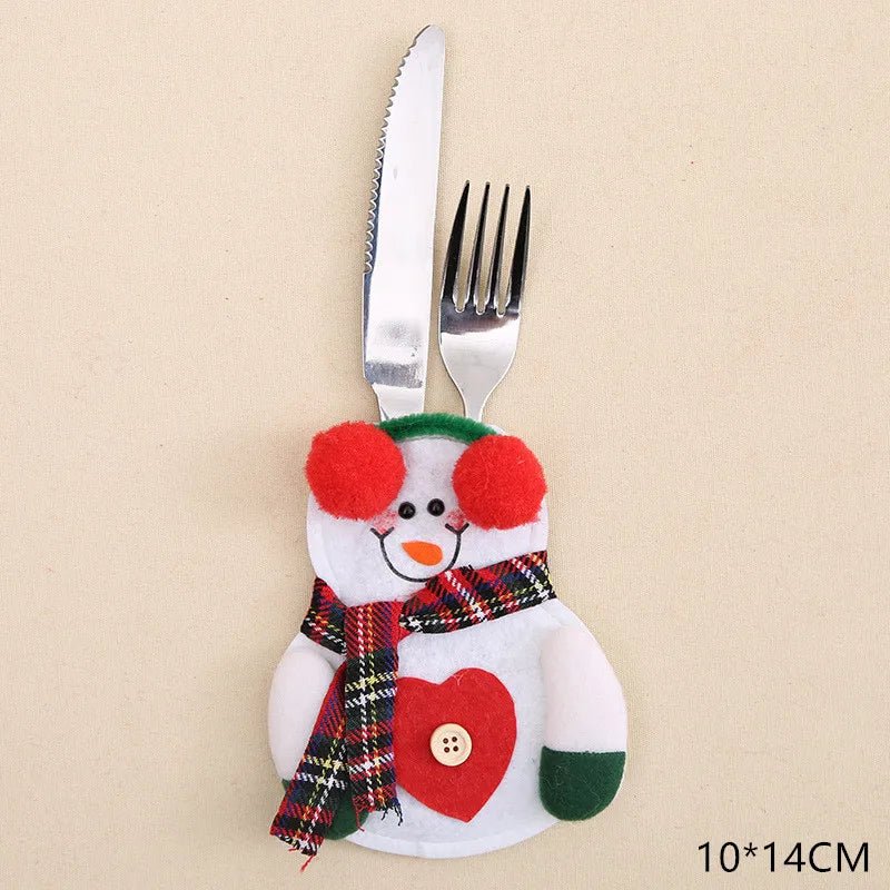 2021 Christmas Dinner Table Decorations - Fork Knife Holder Bag - Cake Pops Parties