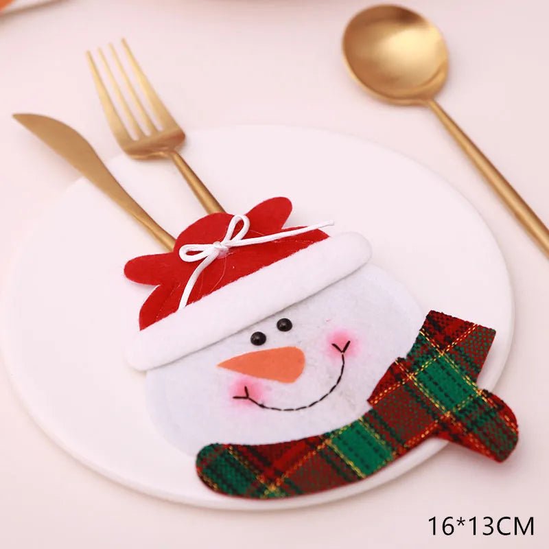 2021 Christmas Dinner Table Decorations - Fork Knife Holder Bag - Cake Pops Parties