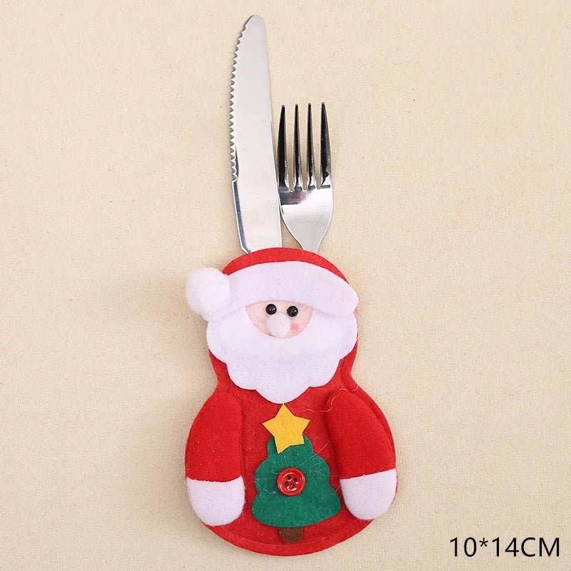 2021 Christmas Dinner Table Decorations - Fork Knife Holder Bag - Cake Pops Parties