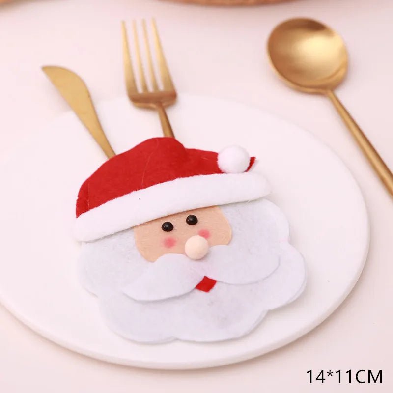 2021 Christmas Dinner Table Decorations - Fork Knife Holder Bag - Cake Pops Parties