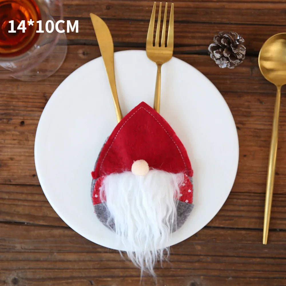 2021 Christmas Dinner Table Decorations - Fork Knife Holder Bag - Cake Pops Parties