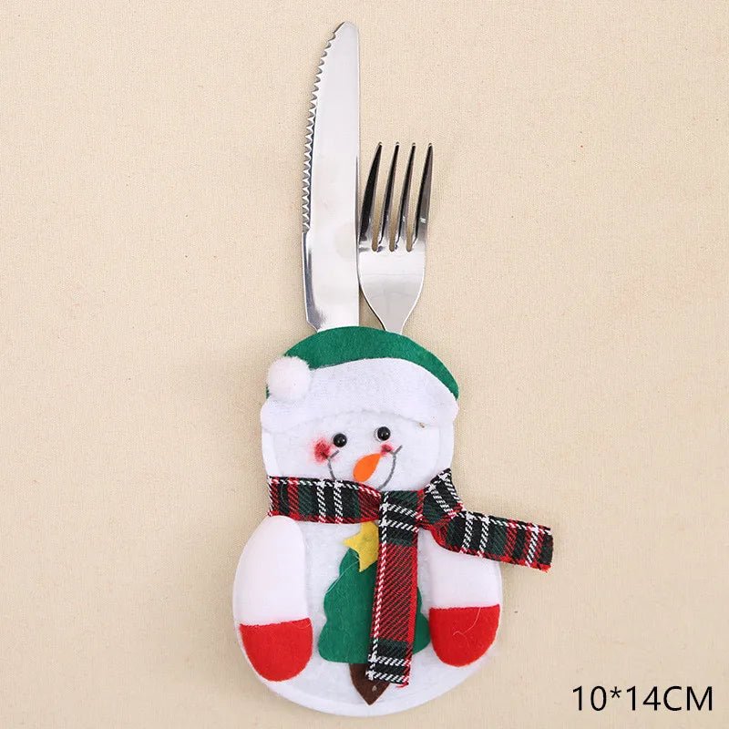 2021 Christmas Dinner Table Decorations - Fork Knife Holder Bag - Cake Pops Parties