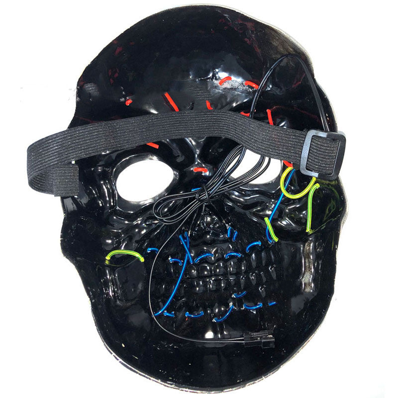 Masque de crâne d'Halloween lumineux à LED