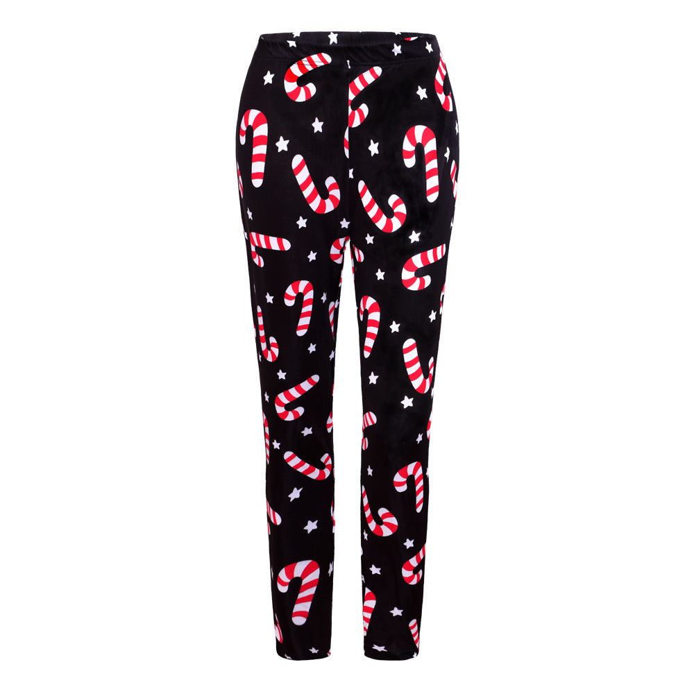 Christmas Costume Slim-fit Printed Trousers