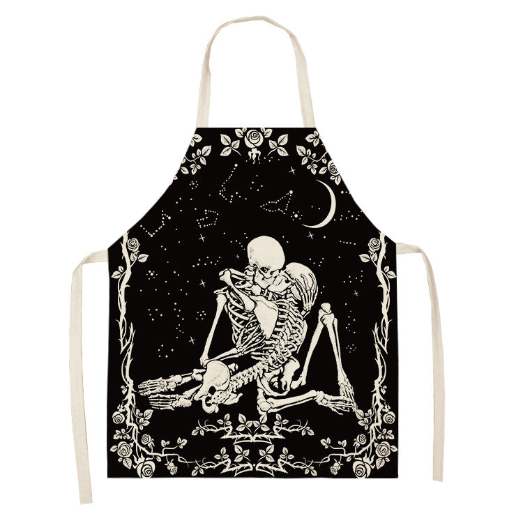 Tablier d'Halloween avec tête de mort
