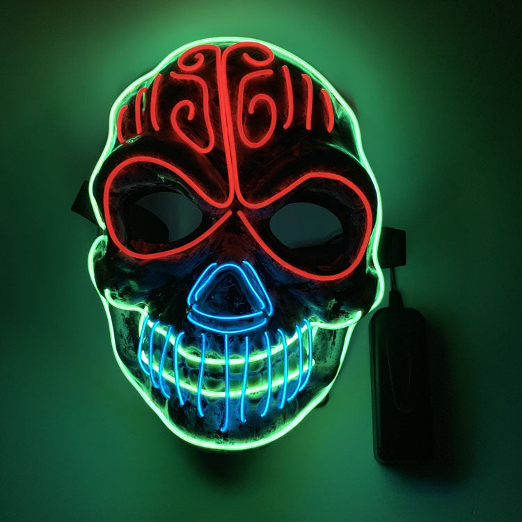 Masque lumineux à LED pour Halloween