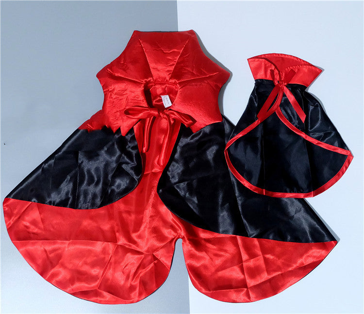 Costume d'Halloween pour animaux de compagnie - Cape du roi vampire