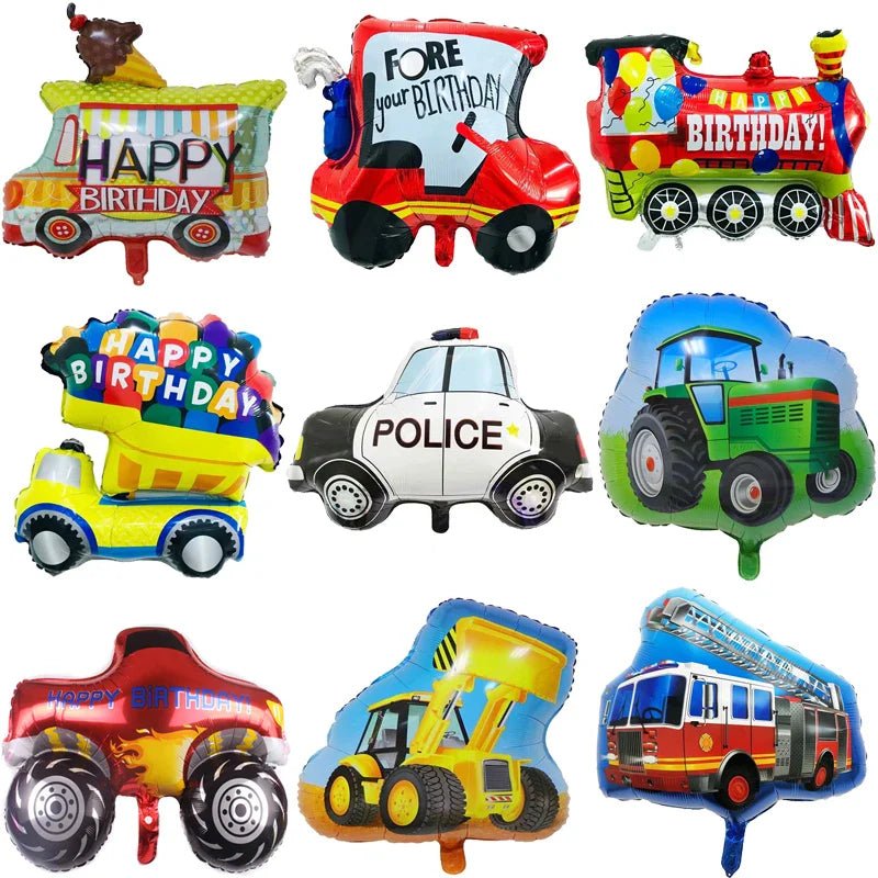 3D Cartoon Car Helium Balloon Set - Cake Pops Parties
