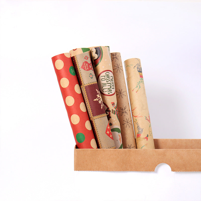 Emballage cadeau en papier kraft vintage