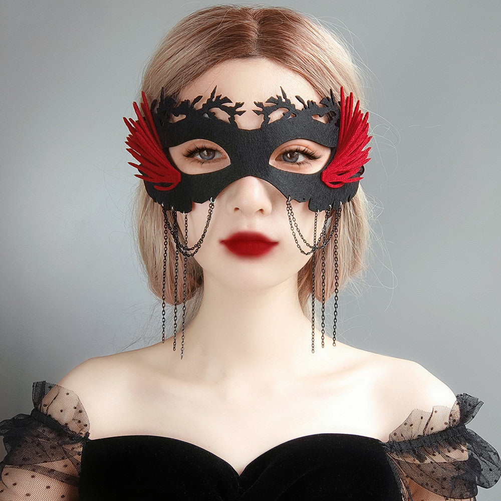 Masque de mascarade demi-visage - Exclusivité Halloween