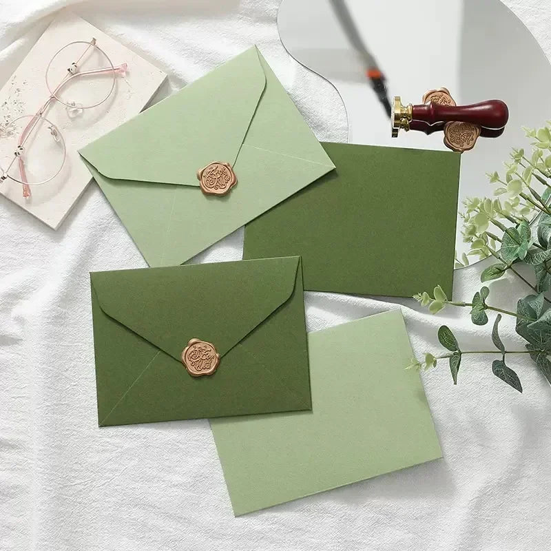 5pcs Kawaii Green Envelopes Pack - Cake Pops Parties