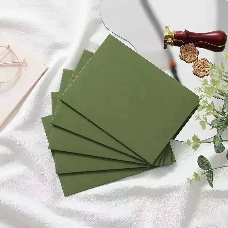 5pcs Kawaii Green Envelopes Pack - Cake Pops Parties