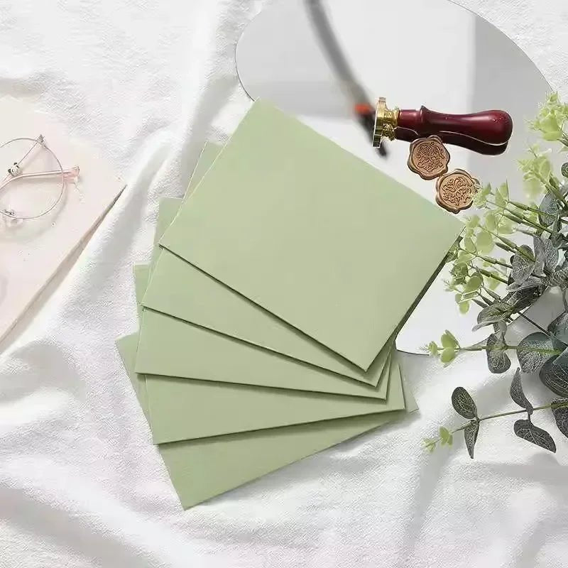 5pcs Kawaii Green Envelopes Pack - Cake Pops Parties