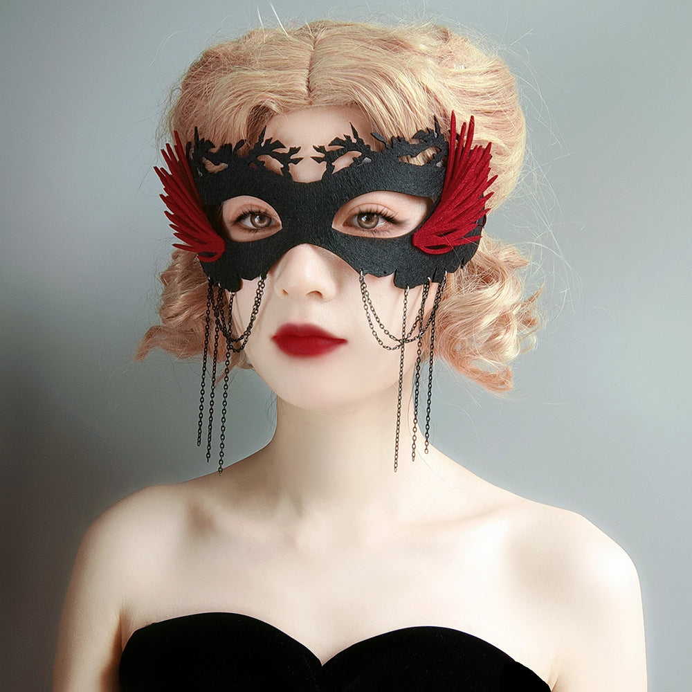 Masque de mascarade demi-visage - Exclusivité Halloween