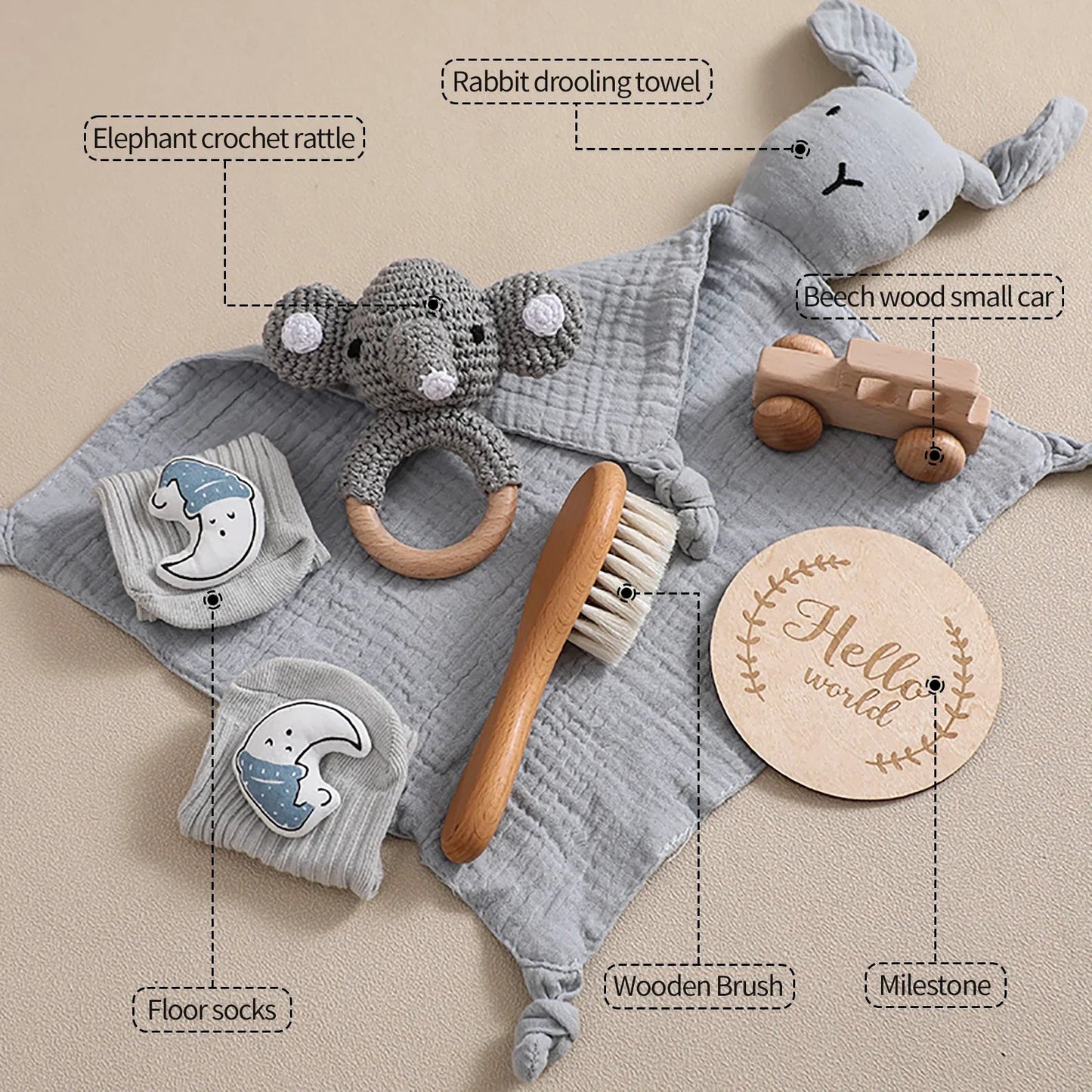 7pc Newborn Bath Toy Set - Cake Pops Parties