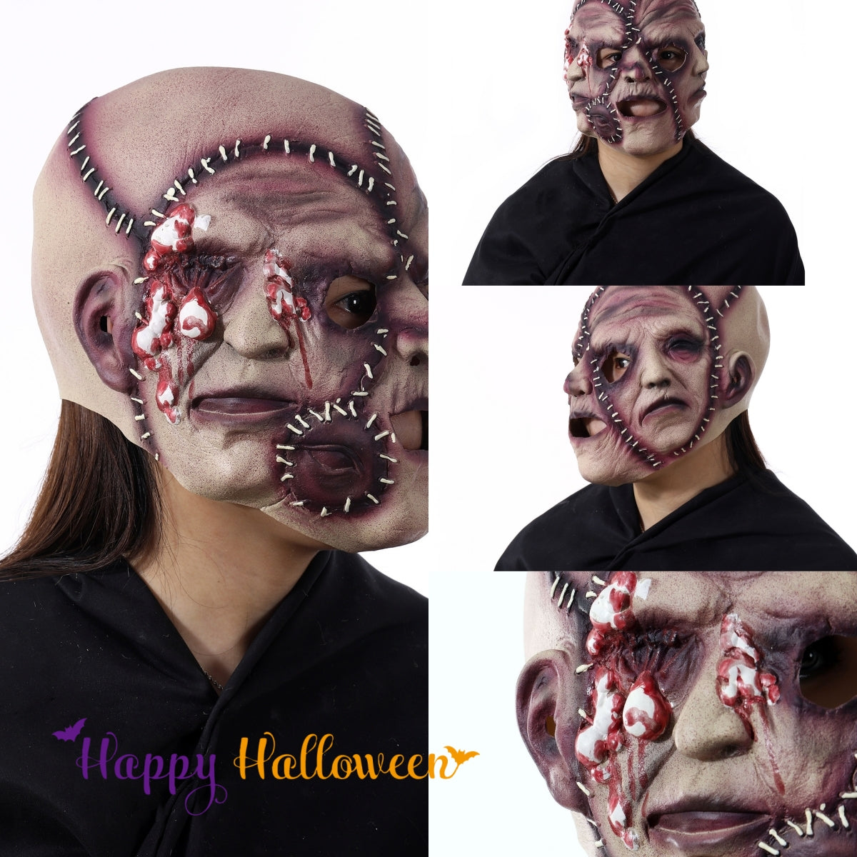 Masque d'Halloween effrayant à trois faces grimaces