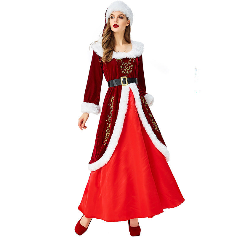 Costume rouge vin pour la veille de Noël