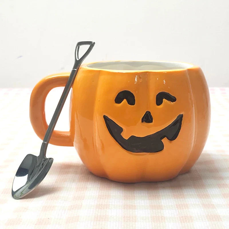Tasse en céramique avec motif citrouille d'Halloween amusant