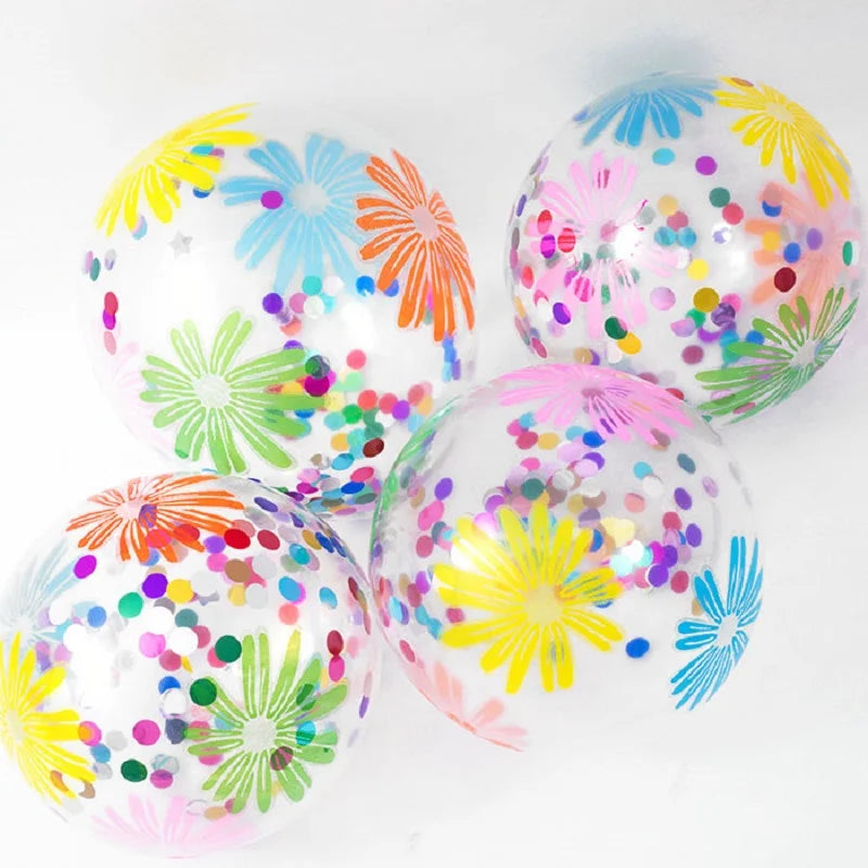 Ballons en latex à confettis en forme d'étoile dorée