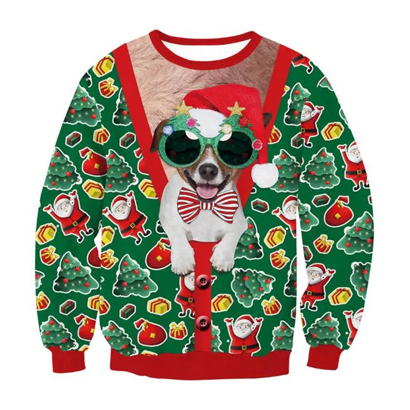Pull de Noël amusant en 3D