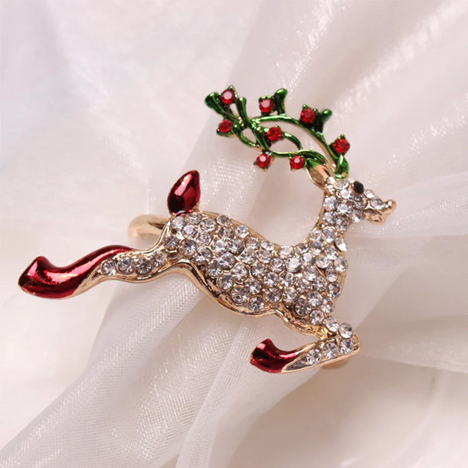 Ensemble de ronds de serviette en forme de sapin de Noël