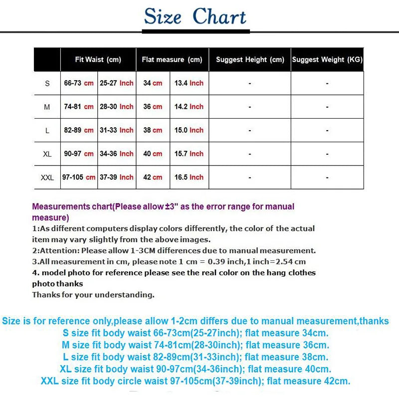 The Size Chart
