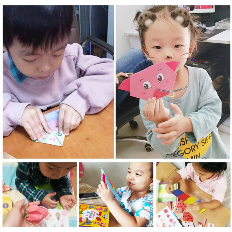 Livre éducatif d'artisanat d'origami d'animaux de dessin animé pour les enfants