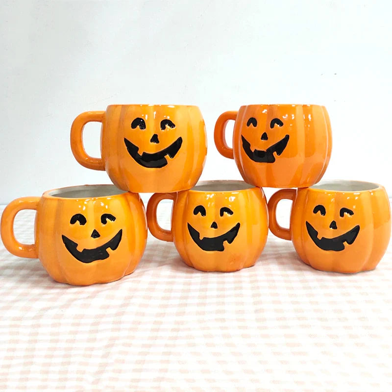Tasse en céramique avec motif citrouille d'Halloween amusant