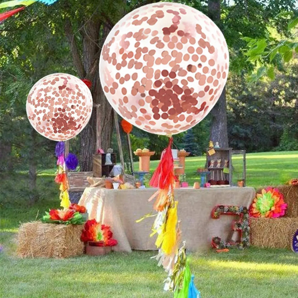 Ballons à confettis dorés glamour - Indispensable pour la fête