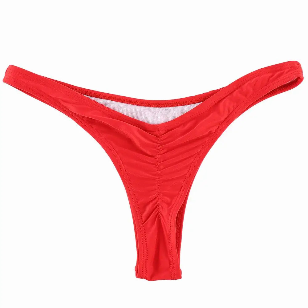 Sexy Side Tie Thong Bikini Bottoms | Adjustable Brazilian Swim Briefs